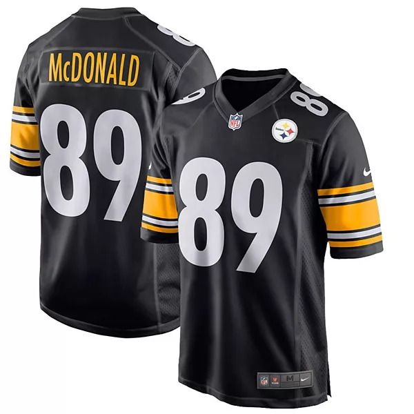 Men Pittsburgh Steelers 89 Vance McDonald Nike Black Game NFL Jersey